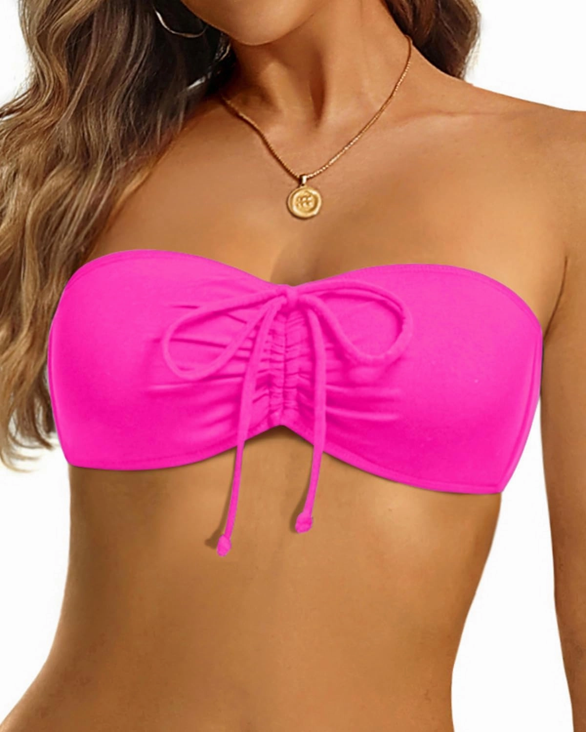 Tempt Me Women Bandeau Bikini Top Strapless Swim Tops Tube Halter Swimsuit Top Only