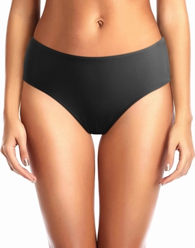 Tempt Me Women Bikini Bottoms Mid Waist Bathing Suit Swimsuit Ruched Swim Bottom