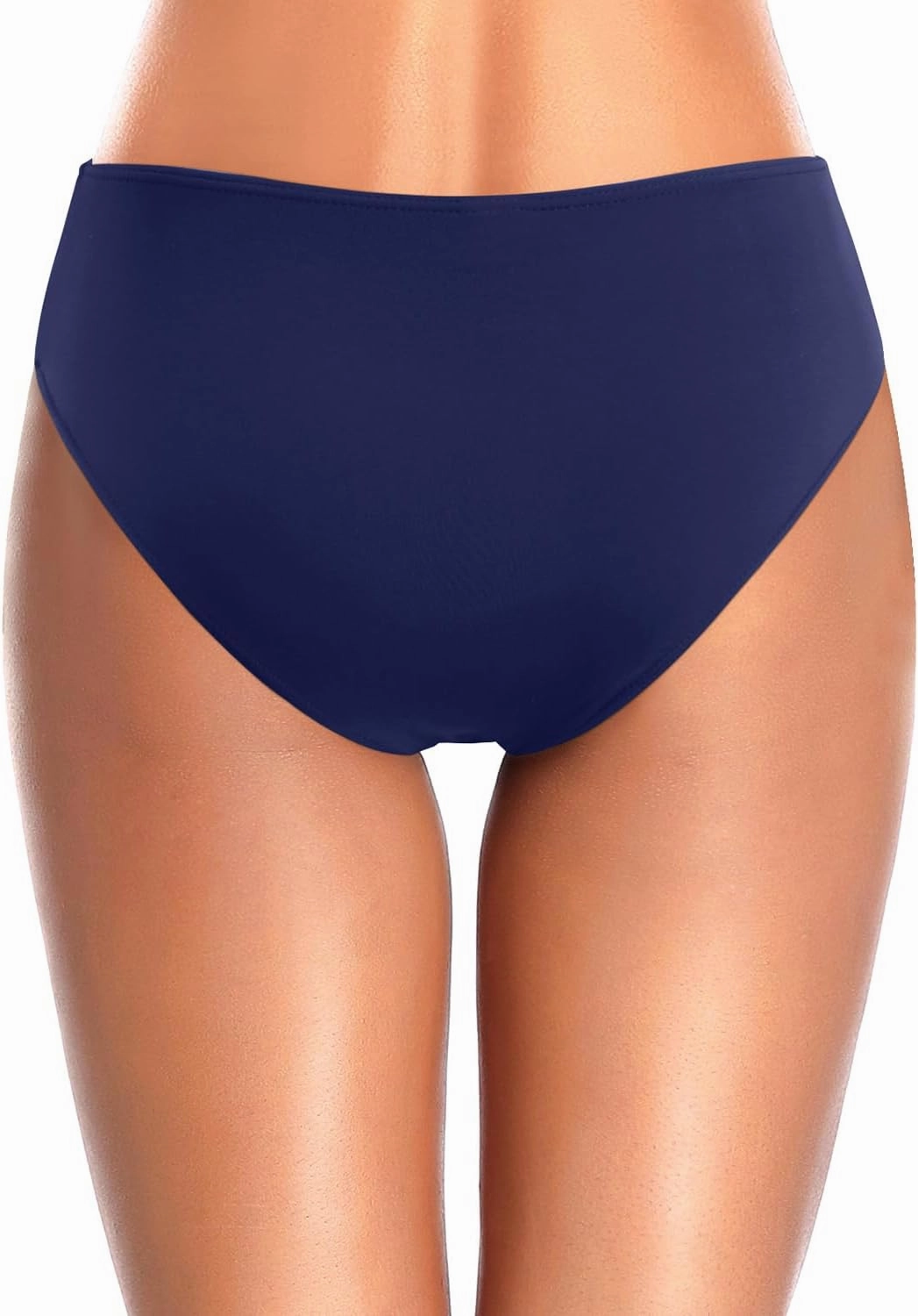 Tempt Me Women Bikini Bottoms Mid Waist Bathing Suit Swimsuit Ruched Swim Bottom