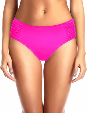 Tempt Me Women Bikini Bottoms Mid Waist Bathing Suit Swimsuit Ruched Swim Bottom