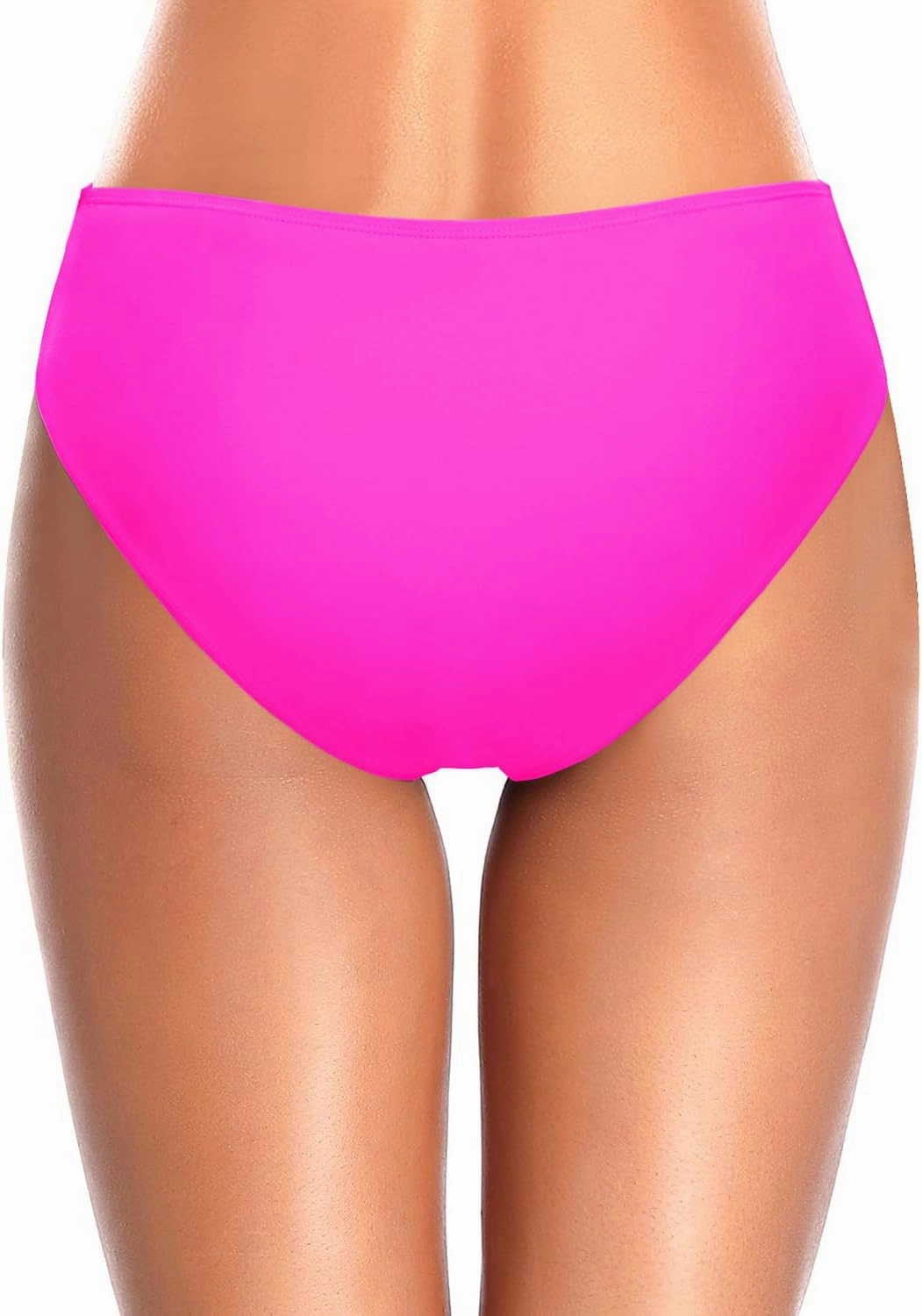 Tempt Me Women Bikini Bottoms Mid Waist Bathing Suit Swimsuit Ruched Swim Bottom