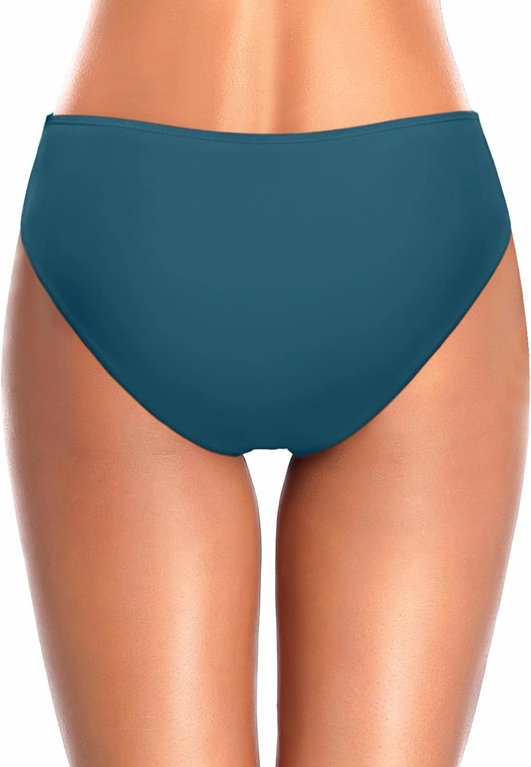 Tempt Me Women Bikini Bottoms Mid Waist Bathing Suit Swimsuit Ruched Swim Bottom