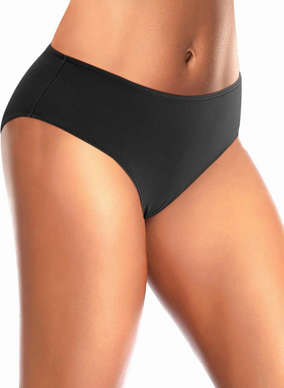Tempt Me Women Bikini Bottoms Mid Waist Bathing Suit Swimsuit Ruched Swim Bottom