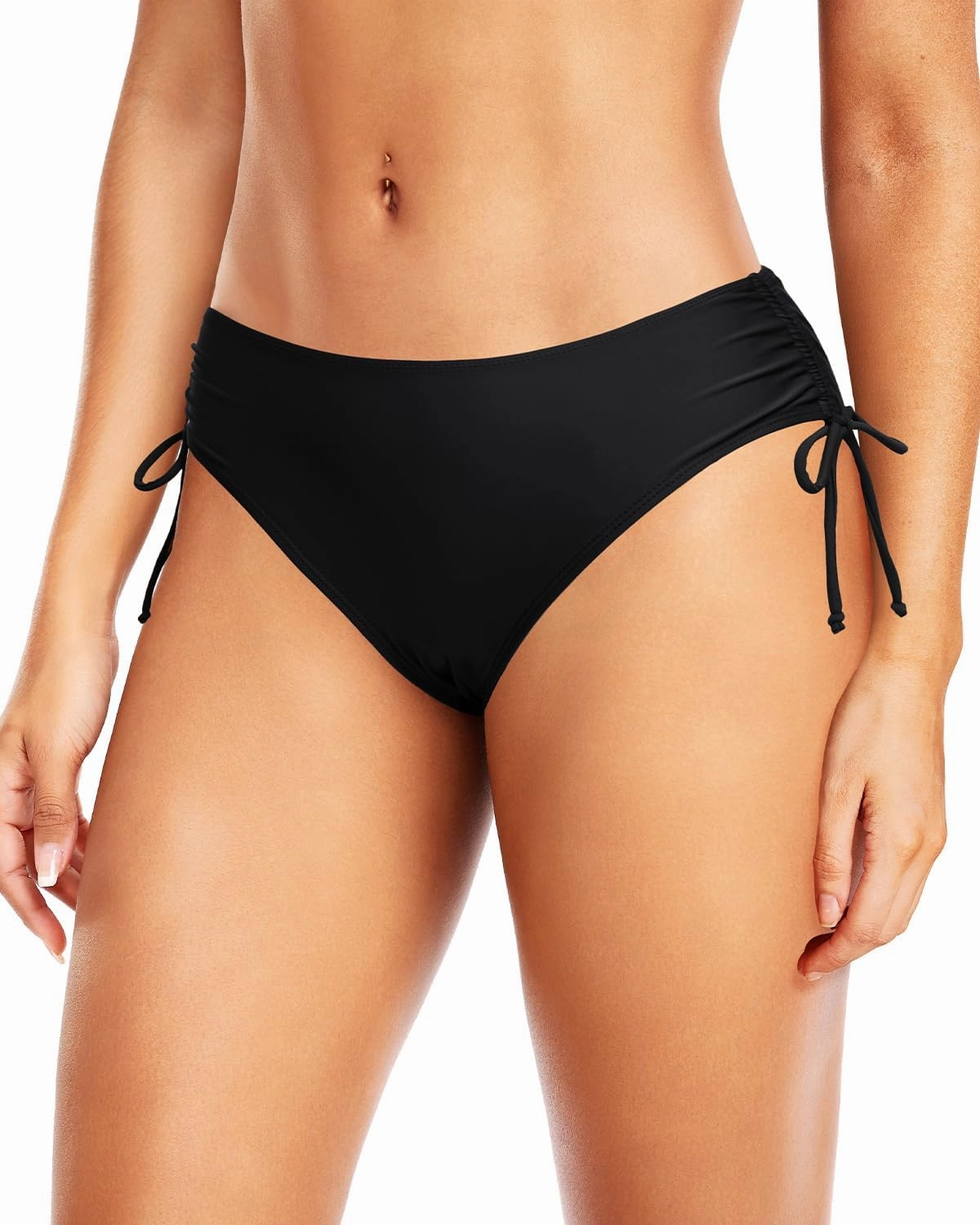 Tempt Me Women Bikini Bottoms Side Tie Adjustable Bathing Suit Swimsuit Full Coverage Swim Bottom