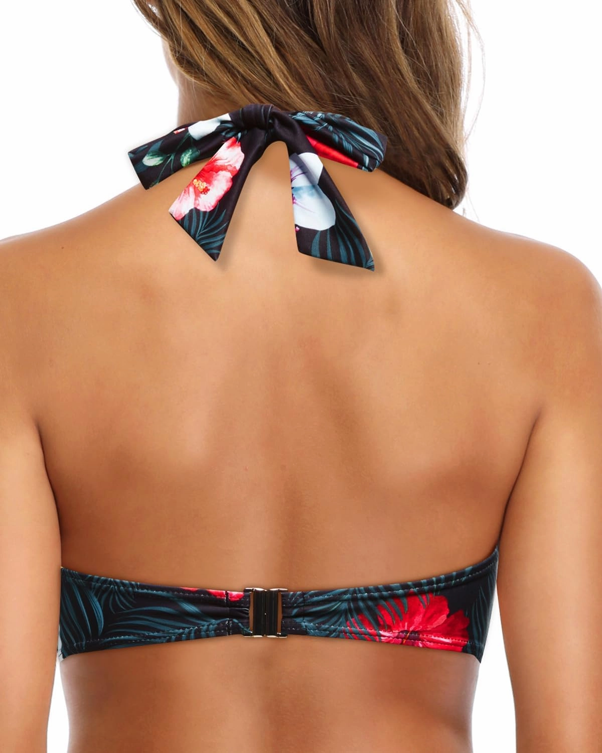 Tempt Me Women Halter Bikini Top Padded Swimsuit Top V Neck Bathing Suit Tops Only