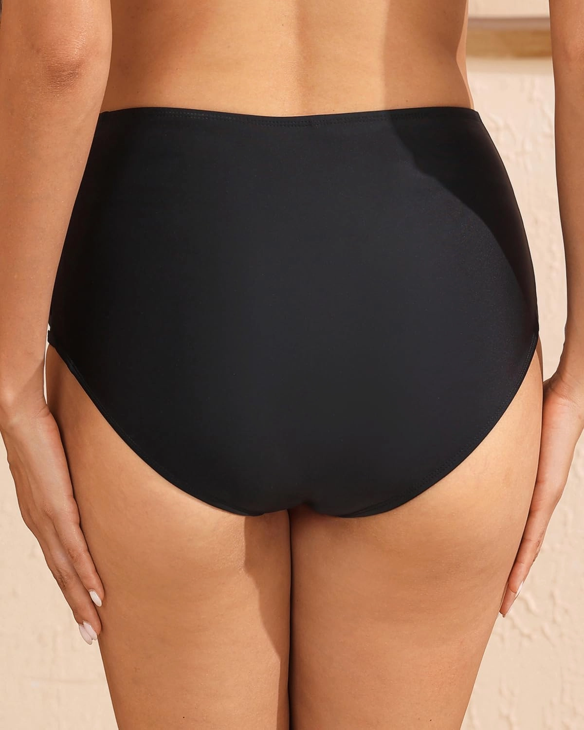 Tempt Me Women High Waisted Bikini Bottom - Tummy Control Swimsuit Full Coverage Bathing Suit Side Mesh Swim Bottom 2025