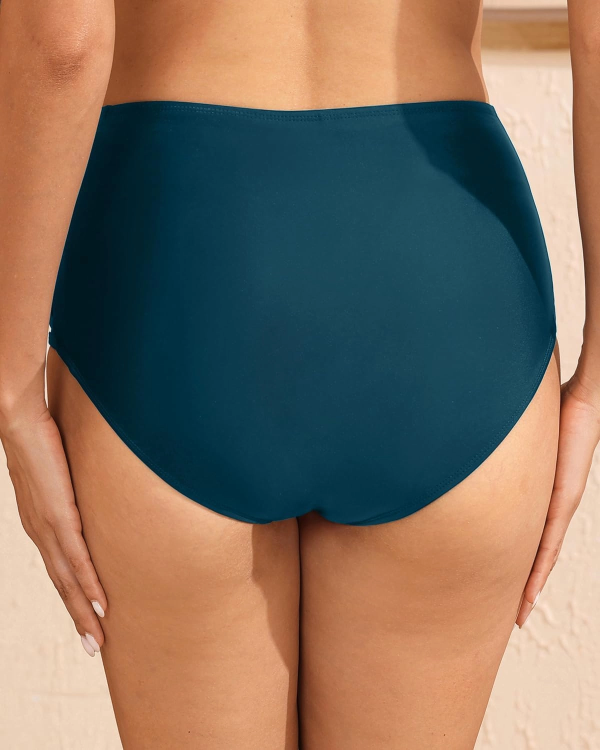 Tempt Me Women High Waisted Bikini Bottom - Tummy Control Swimsuit Full Coverage Bathing Suit Side Mesh Swim Bottom 2025