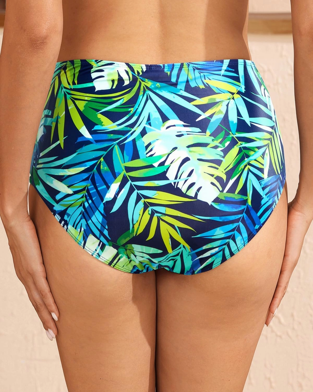 Tempt Me Women High Waisted Bikini Bottom - Tummy Control Swimsuit Full Coverage Bathing Suit Side Mesh Swim Bottom 2025