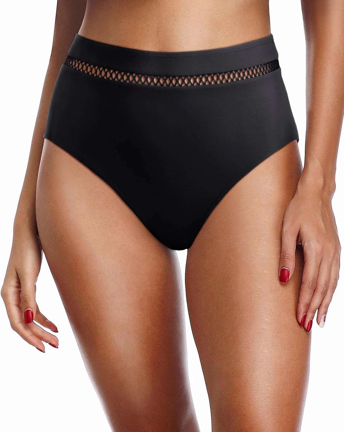 Tempt Me Women High Waisted Bikini Bottom Full Coverage Swimsuit Bottom
