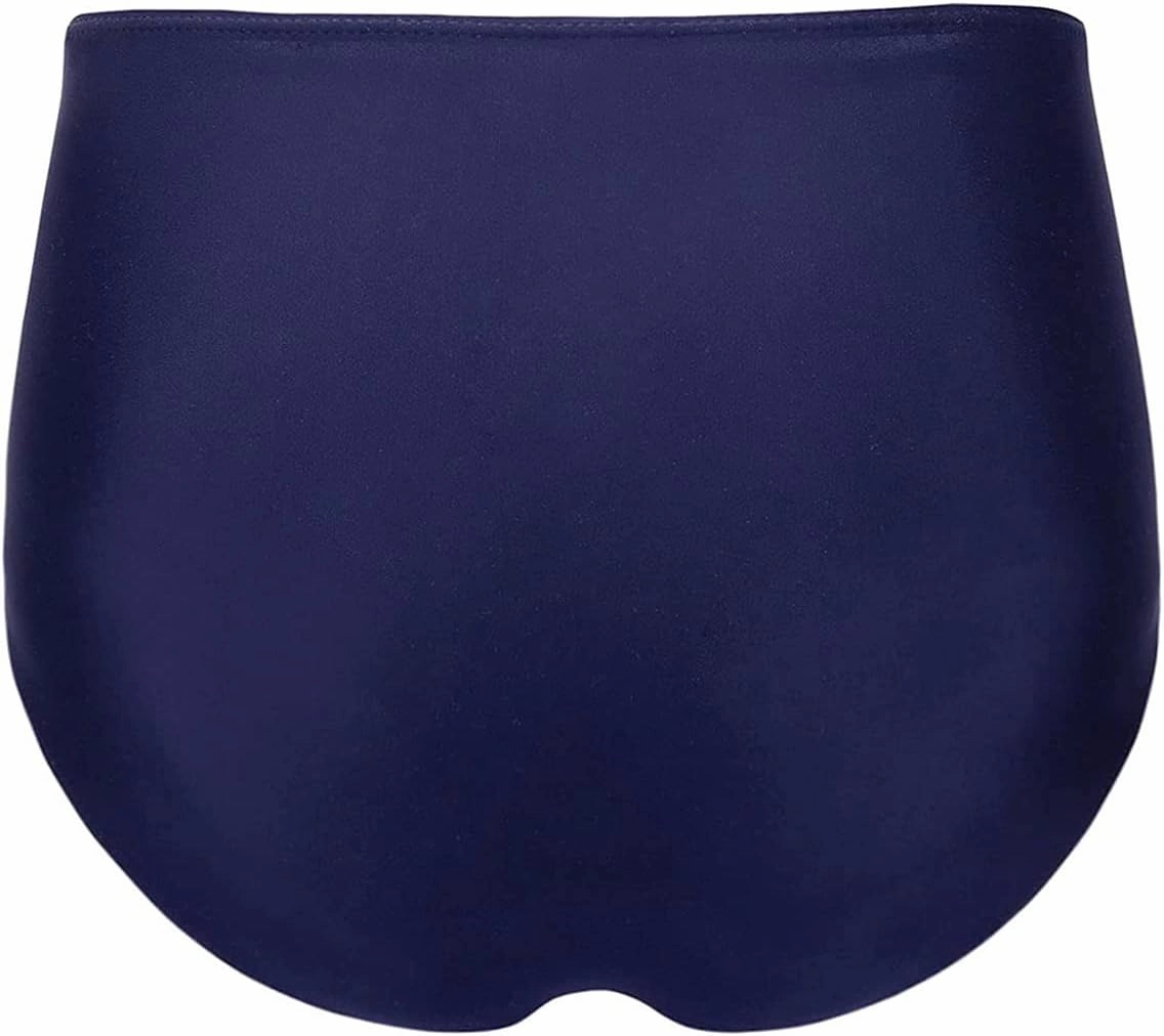 Tempt Me Women High Waisted Bikini Bottom Retro Ruched Swim Bottom Shirred Tankinis Brief