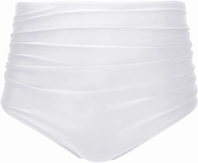 Tempt Me Women High Waisted Bikini Bottom Retro Ruched Swim Bottom Shirred Tankinis Brief