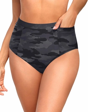 Tempt Me Women High Waisted Bikini Bottoms - Tummy Control Bathing Suit Swim Bottoms with Pockets 2025