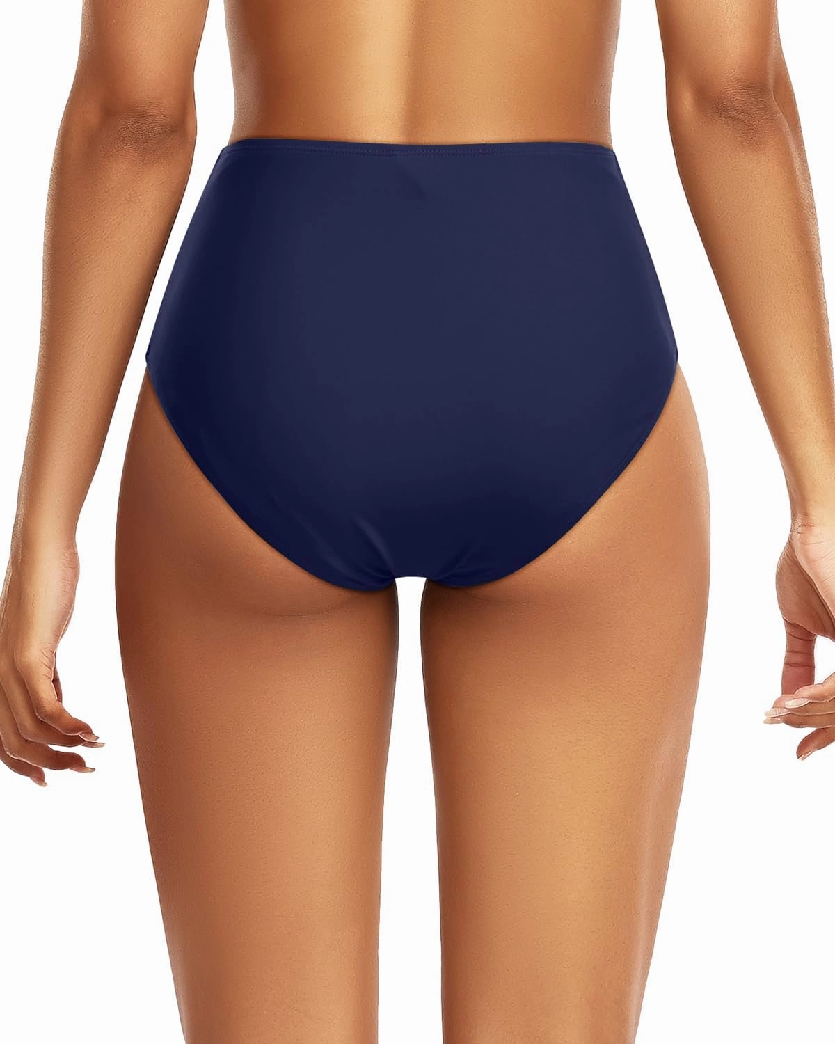 Tempt Me Women High Waisted Bikini Bottoms Full Coverage Swimsuit Bottoms Ruched Bathing Suit Bottom