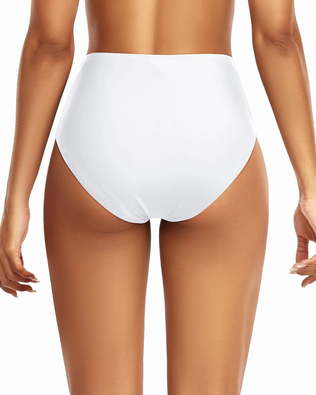 Tempt Me Women High Waisted Bikini Bottoms Full Coverage Swimsuit Bottoms Ruched Bathing Suit Bottom