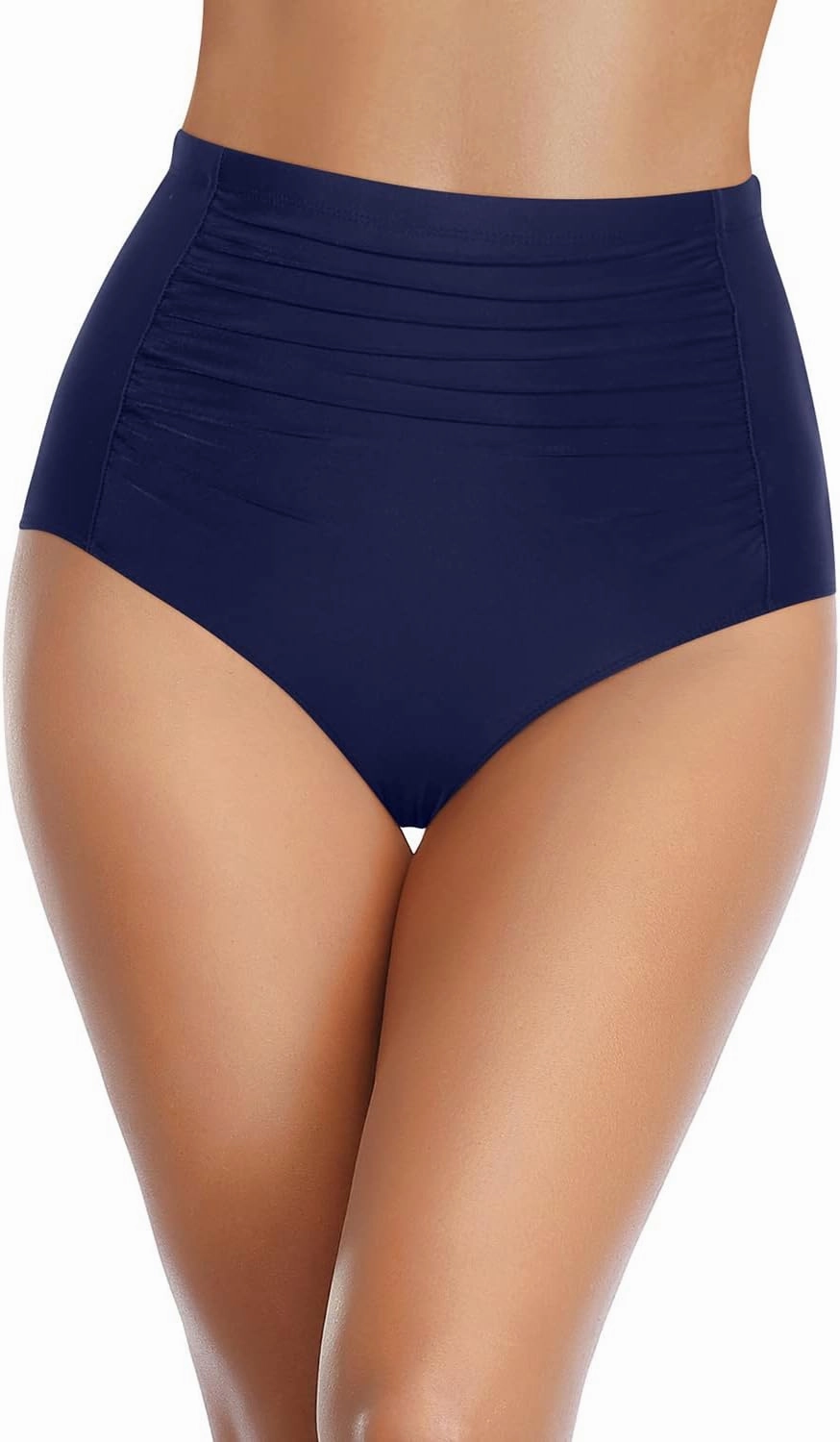 Tempt Me Women High Waisted Bikini Bottoms Tummy Control Swimsuit Bottoms Ruched Bathing Suit Bottom