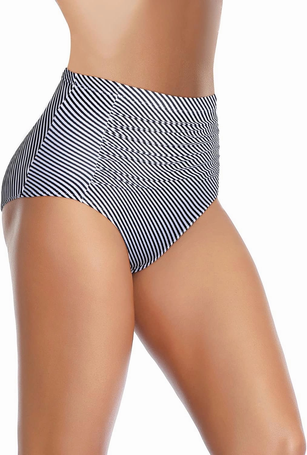 Tempt Me Women High Waisted Bikini Bottoms Tummy Control Swimsuit Bottoms Ruched Bathing Suit Bottom