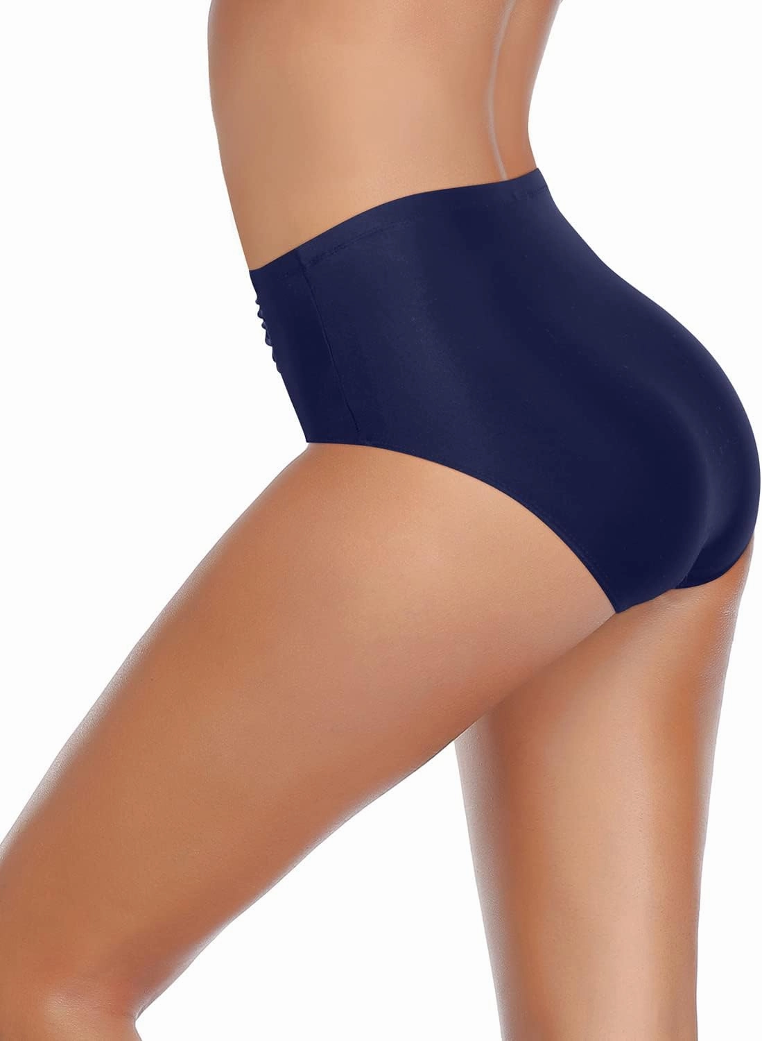 Tempt Me Women High Waisted Bikini Bottoms Tummy Control Swimsuit Bottoms Ruched Bathing Suit Bottom