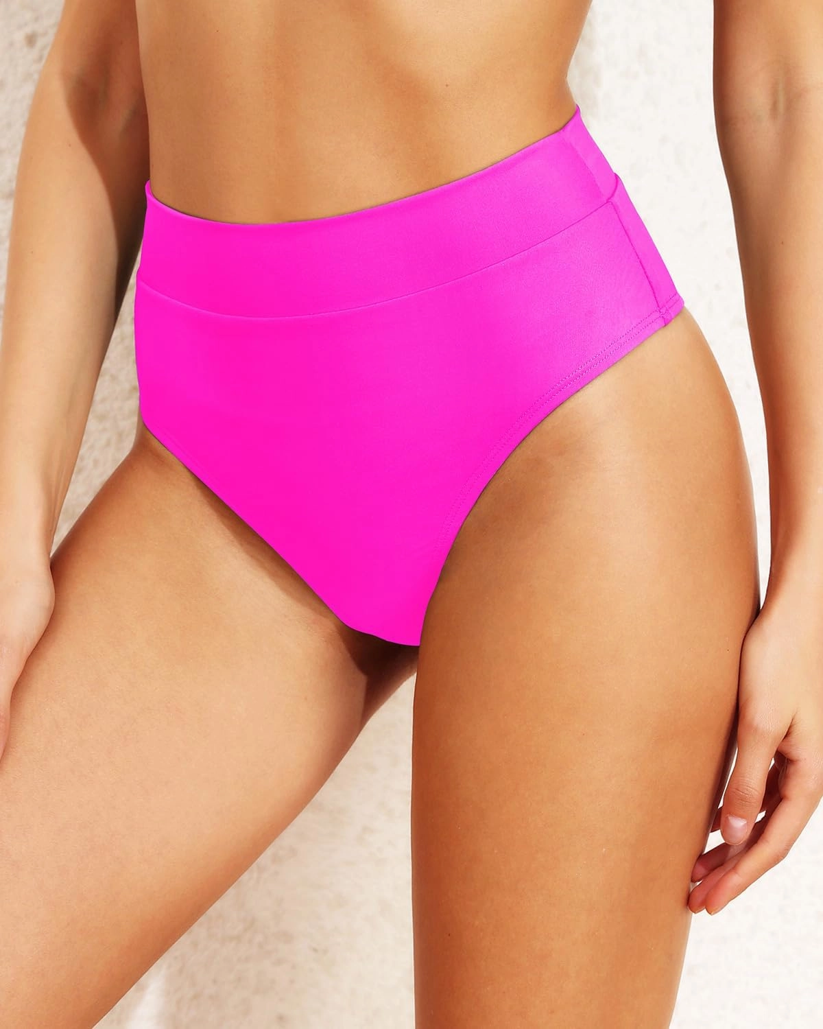 Tempt Me Women High Waisted Cheeky Bikini Bottoms Tummy Control Scrunch Butt Swim Bottom Only