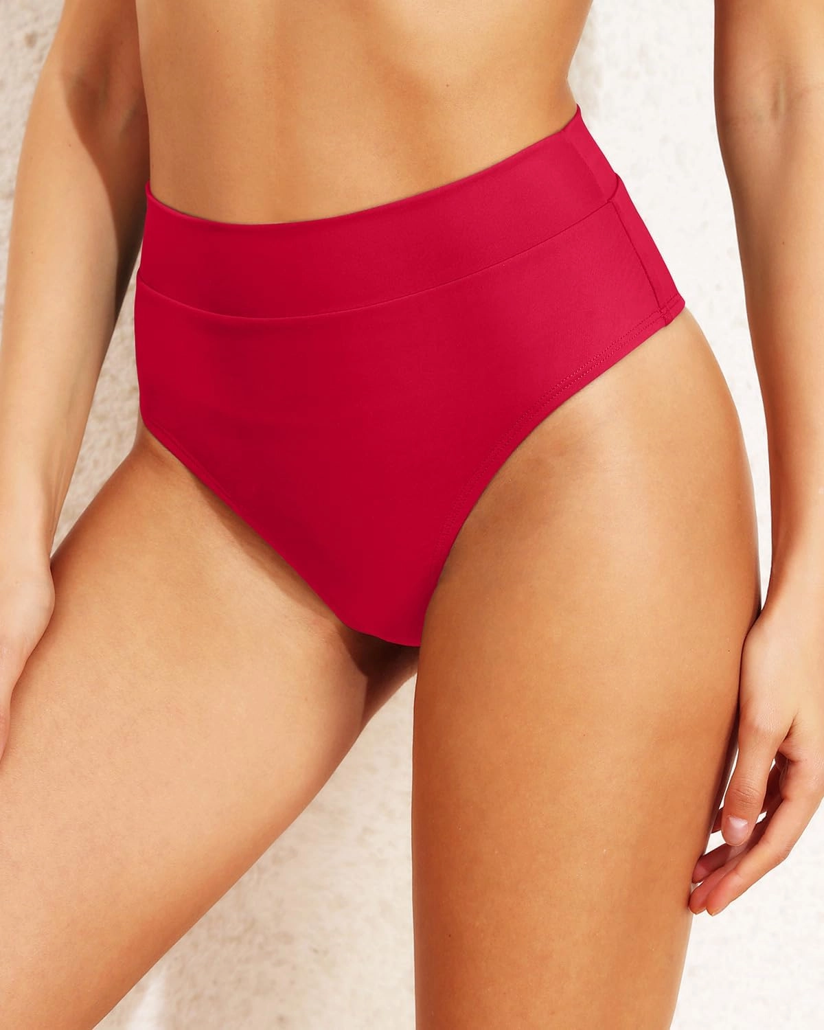 Tempt Me Women High Waisted Cheeky Bikini Bottoms Tummy Control Scrunch Butt Swim Bottom Only