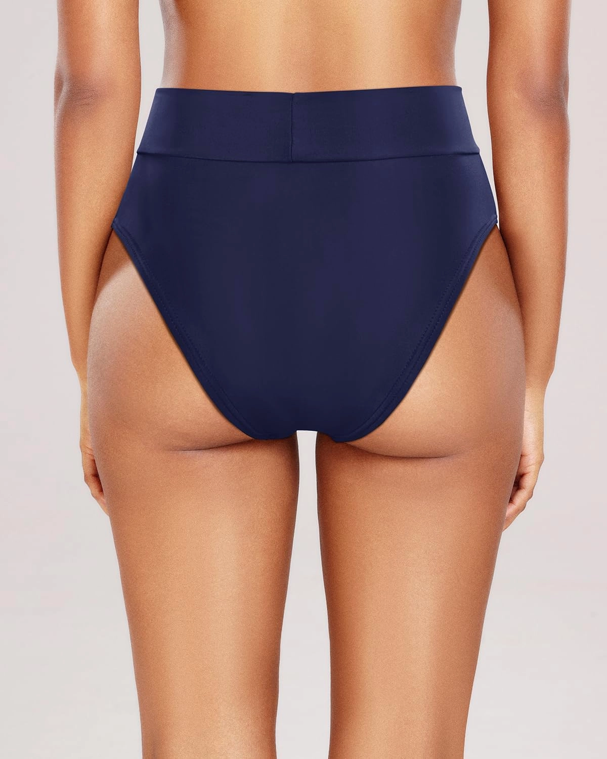 Tempt Me Women's High Waisted Bikini Bottom Crossover V Cut Bathing Suit Swim Bottom