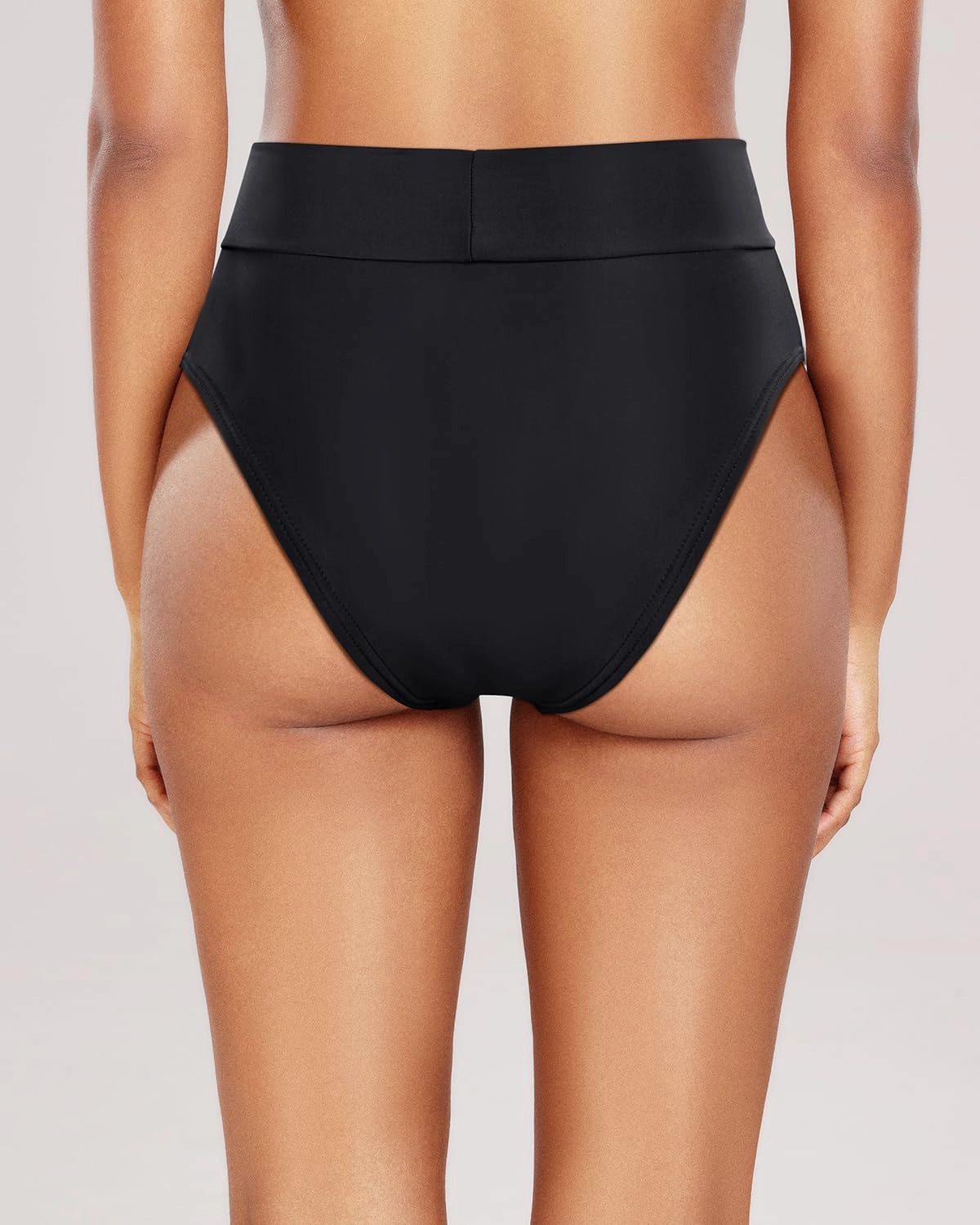Tempt Me Women's High Waisted Bikini Bottom Crossover V Cut Bathing Suit Swim Bottom