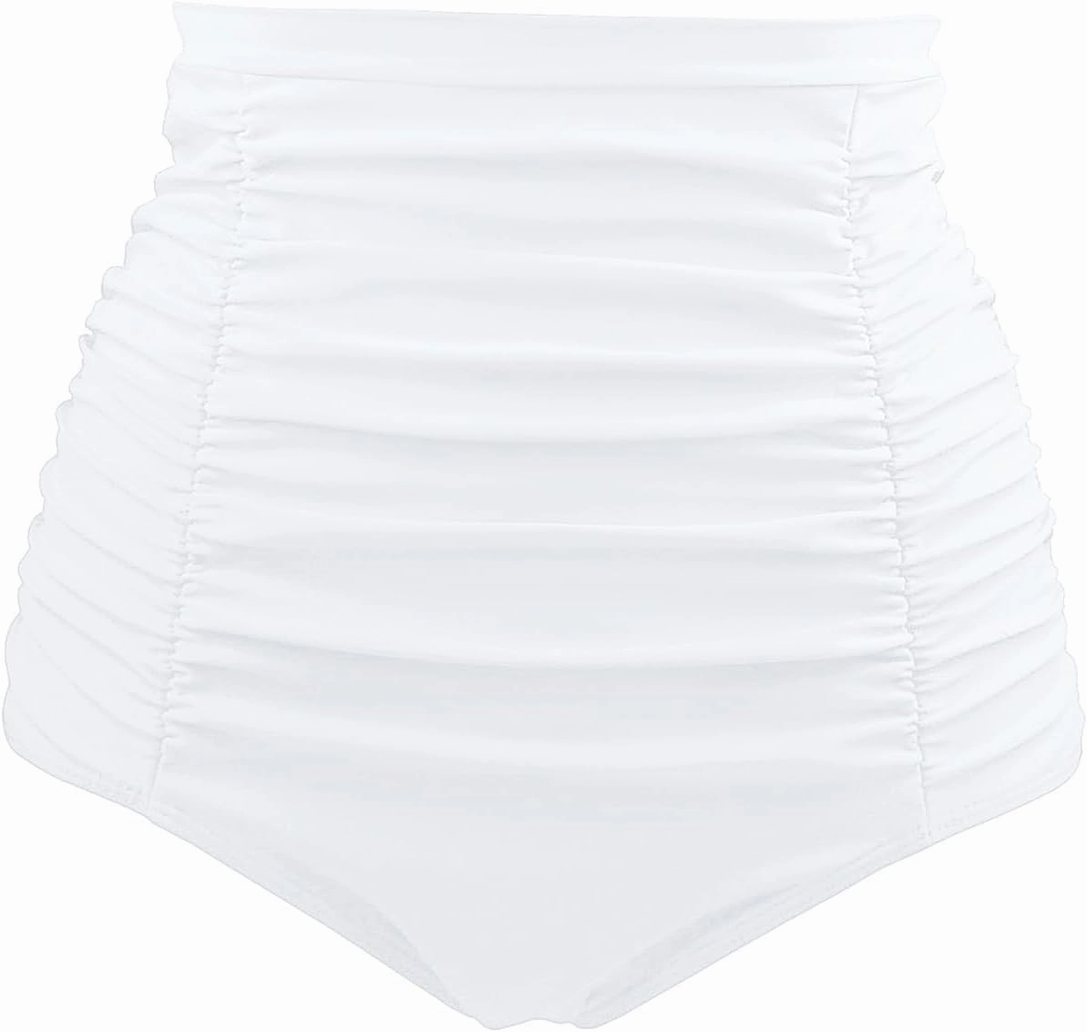 Tempt Me Women's High Waisted Swimsuit Bottom Tummy Control Ruched Bikini Bottom Vintage Swim Bottom Tankini Briefs