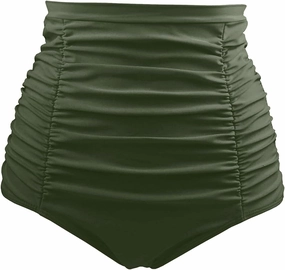 Tempt Me Women's High Waisted Swimsuit Bottom Tummy Control Ruched Bikini Bottom Vintage Swim Bottom Tankini Briefs