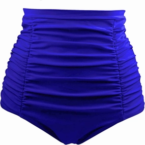 Tempt Me Women's High Waisted Swimsuit Bottom Tummy Control Ruched Bikini Bottom Vintage Swim Bottom Tankini Briefs