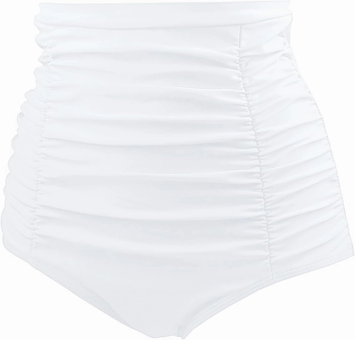 Tempt Me Women's High Waisted Swimsuit Bottom Tummy Control Ruched Bikini Bottom Vintage Swim Bottom Tankini Briefs