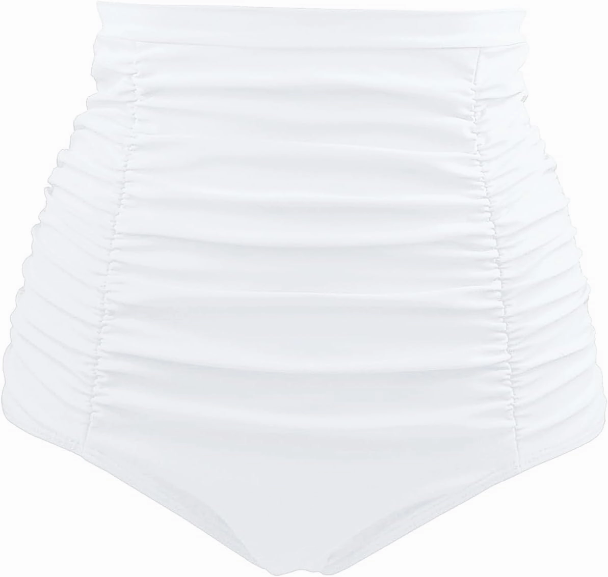 Tempt Me Women's High Waisted Swimsuit Bottom Tummy Control Ruched Bikini Bottom Vintage Swim Bottom Tankini Briefs