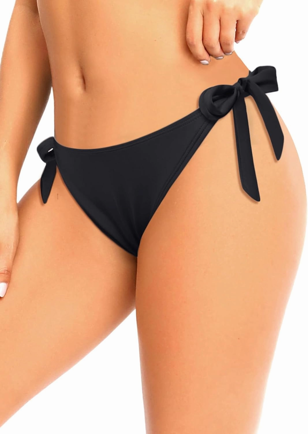 Tempt Me Women Side Tie Bikini Bottoms - String Swim Bottoms Low Rise Bathing Suit Bottoms Cheeky Coverage Swimwear 2025
