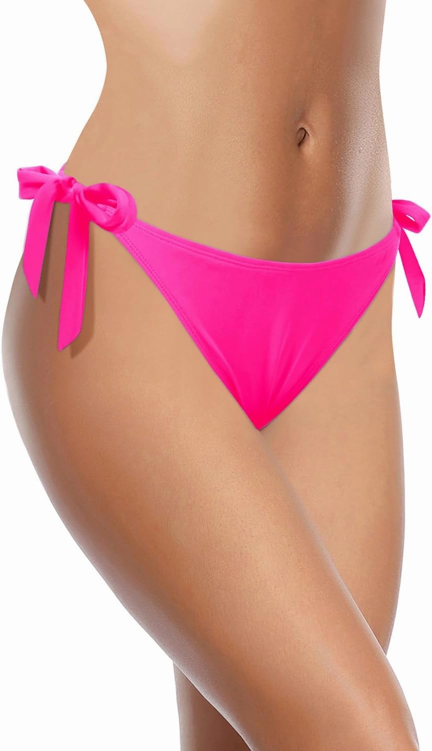 Tempt Me Women Side Tie Bikini Bottoms - String Swim Bottoms Low Rise Bathing Suit Bottoms Cheeky Coverage Swimwear 2025