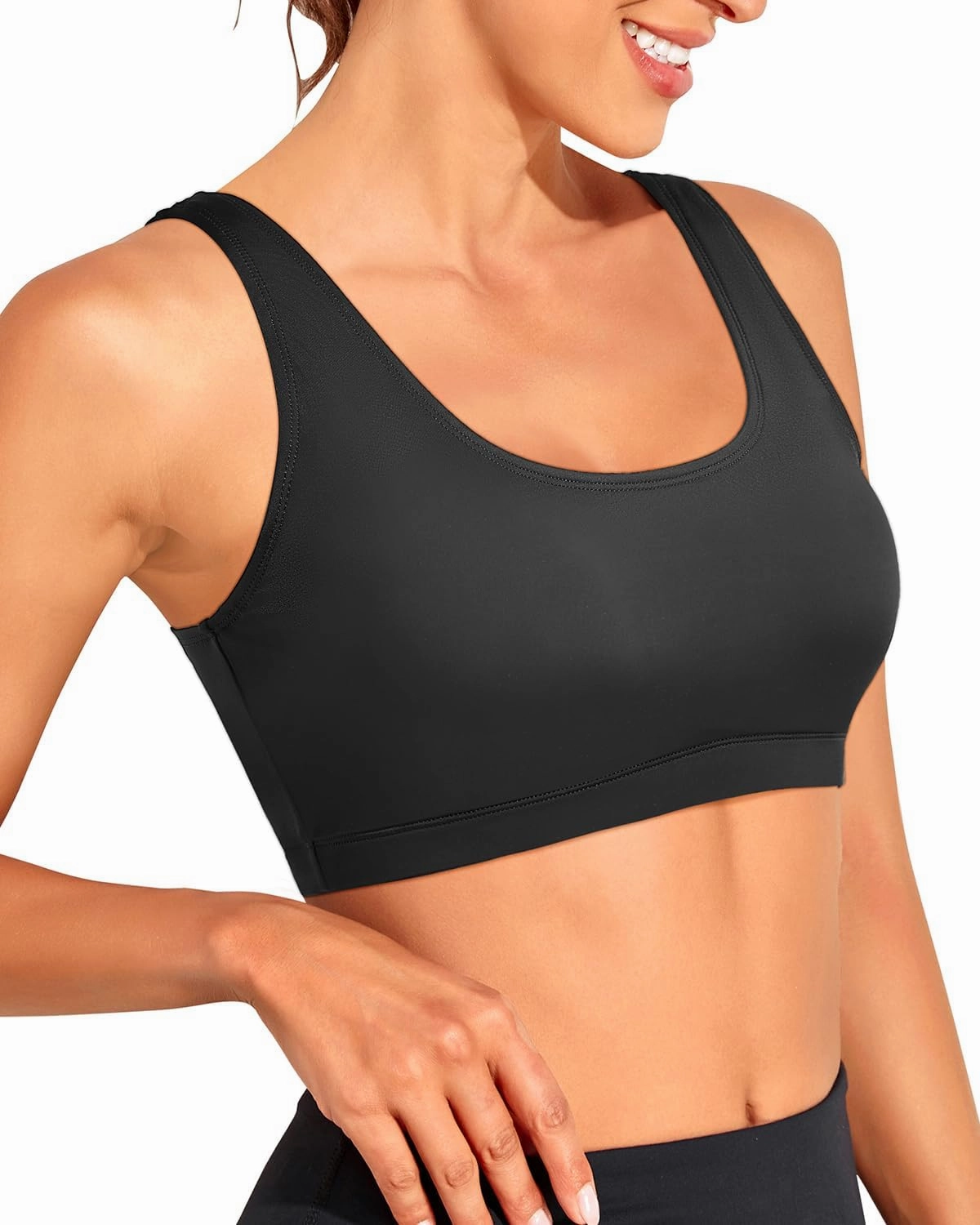 Tempt Me Women Sports Bra Bikini Top Push Up Scoop Neck Bathing Suits Top for Teen Girls