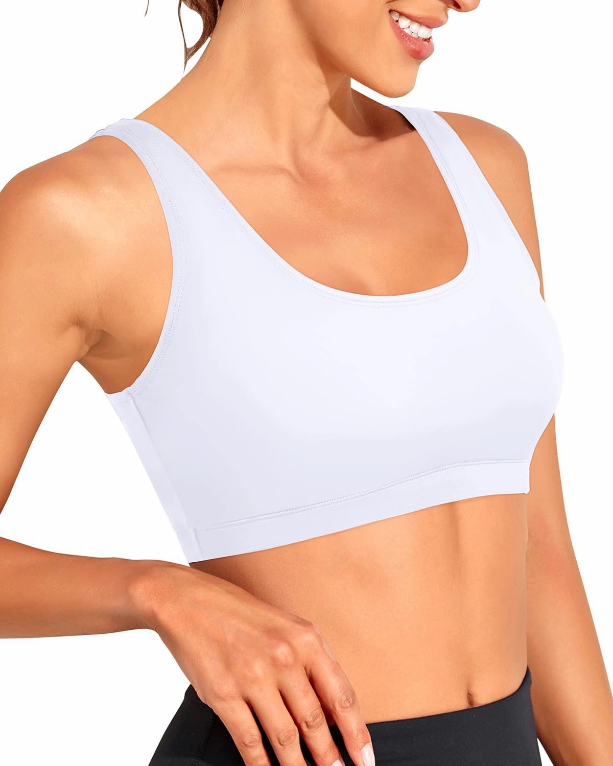 Tempt Me Women Sports Bra Bikini Top Push Up Scoop Neck Bathing Suits Top for Teen Girls
