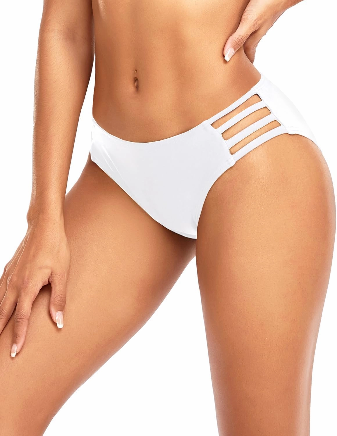 Tempt Me Women Strappy Bikini Bottom Full Coverage Bathing Suit Bottoms Swimsuit Bottom