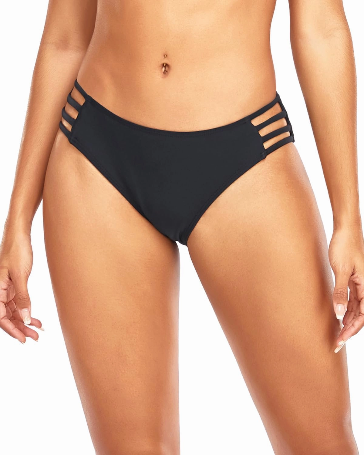 Tempt Me Women Strappy Bikini Bottom Full Coverage Bathing Suit Bottoms Swimsuit Bottom