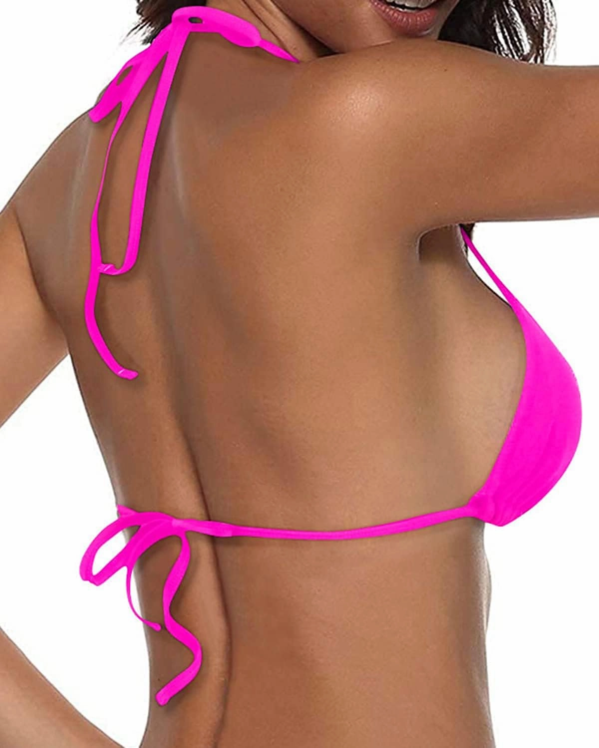 Tempt Me Women Triangle Bikini Top String Halter Bathing Suits Top Only No Bottom