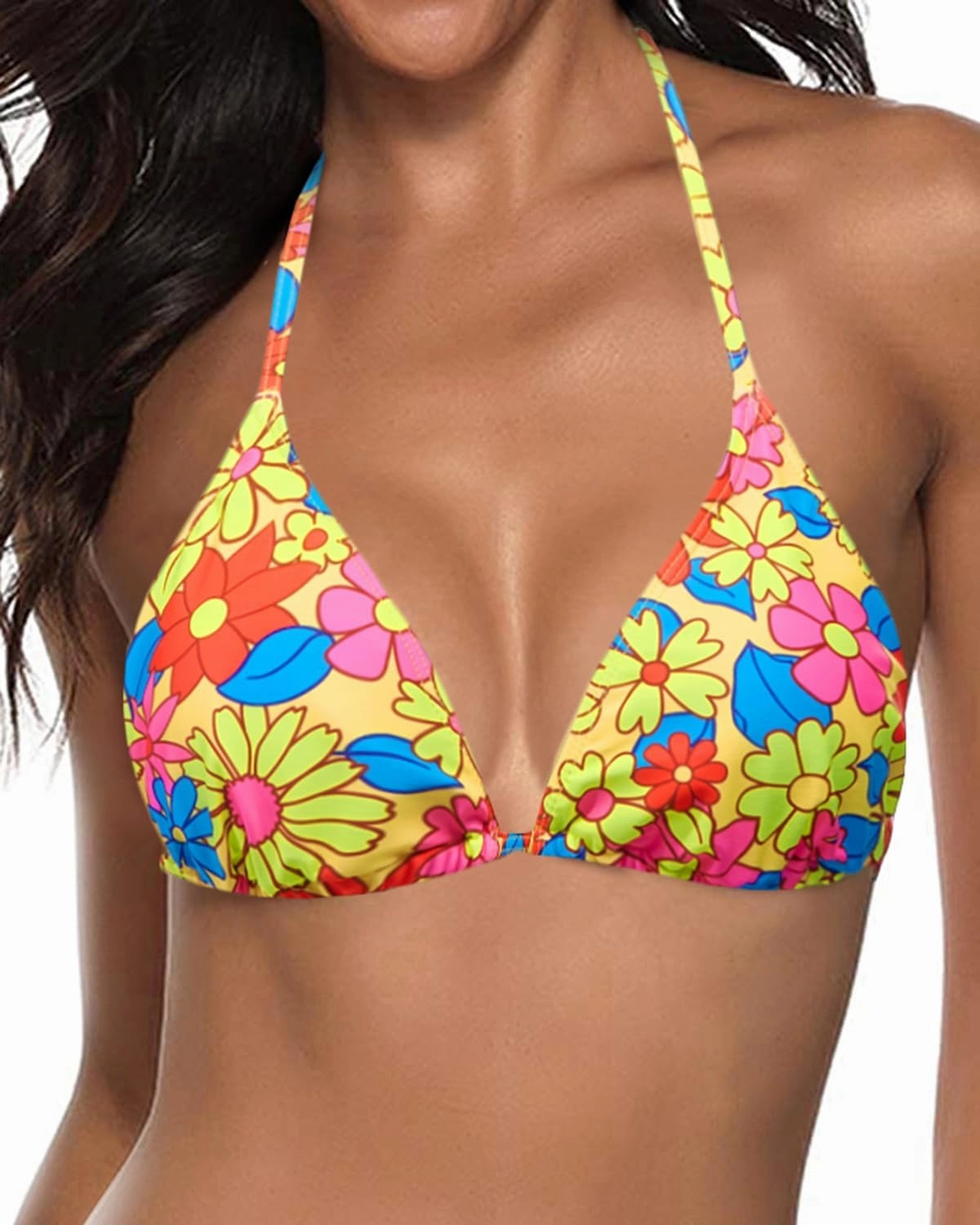 Tempt Me Women Triangle Bikini Top String Halter Bathing Suits Top Only No Bottom