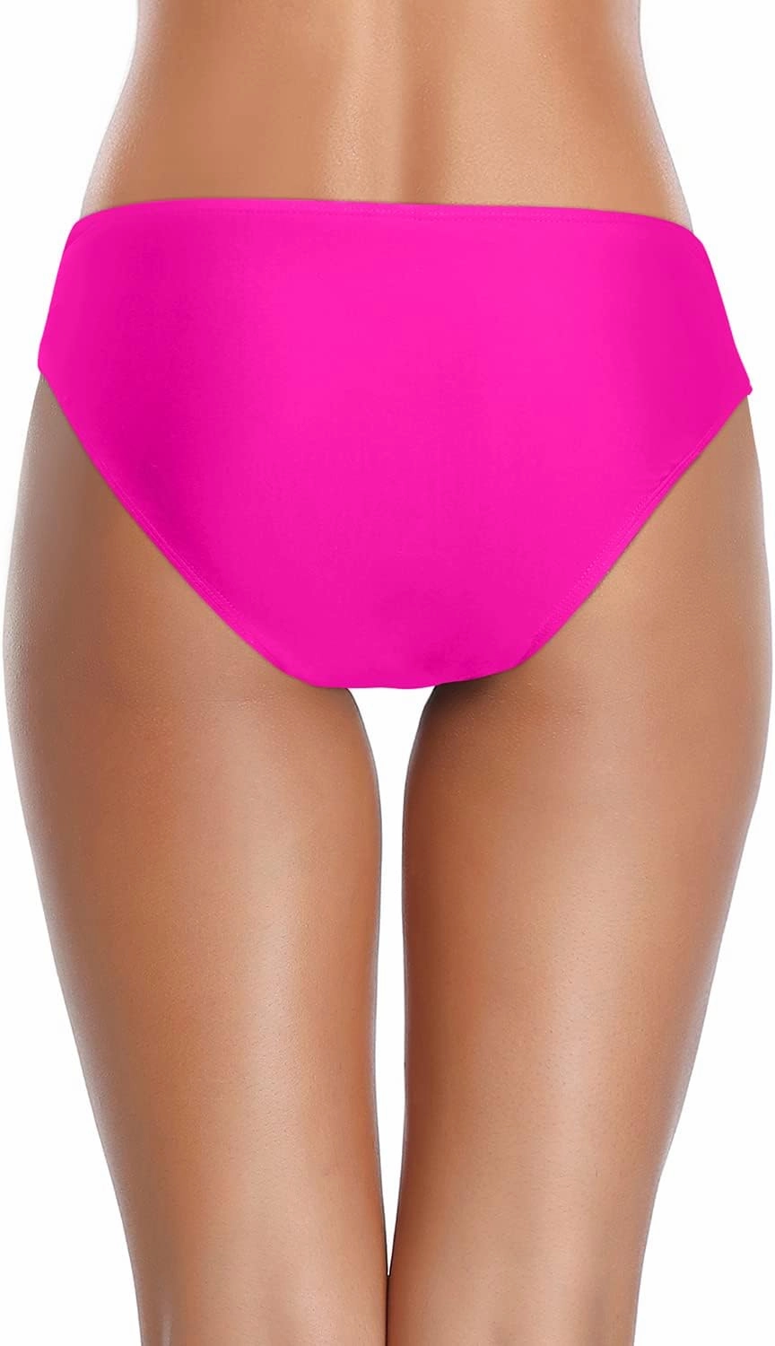 Tempt Me Women Twist Bikini Bottom Moderate High Cut Bathing Suit Bottoms Ruched Swimsuit Bottom