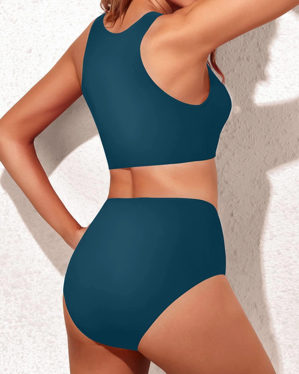 Tempt Me Women Two Piece High Waisted Bikini Set Sporty Swimsuits Bathing Suit with Bottom for Teen Girls