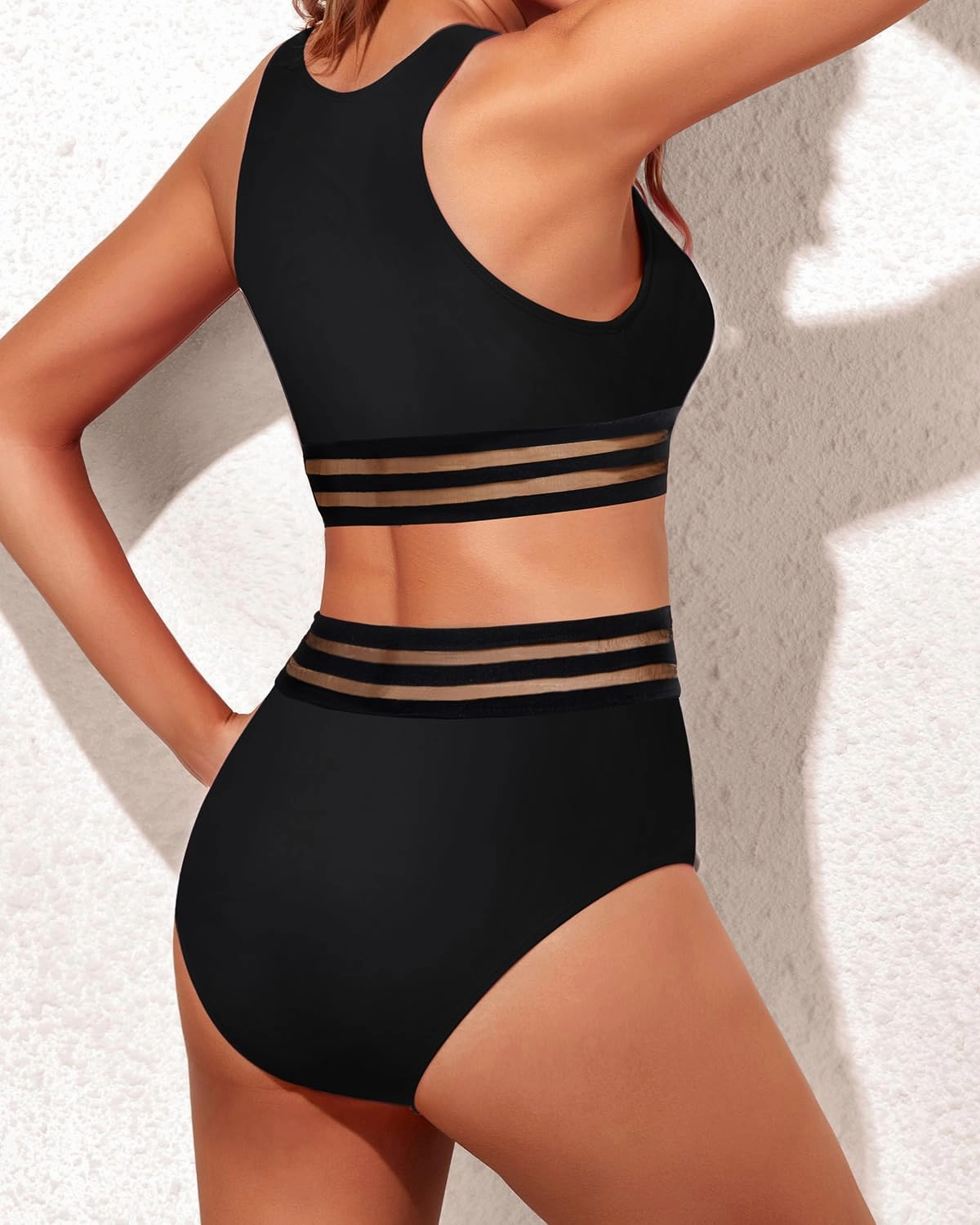 Tempt Me Women Two Piece High Waisted Bikini Set Sporty Swimsuits Bathing Suit with Bottom for Teen Girls