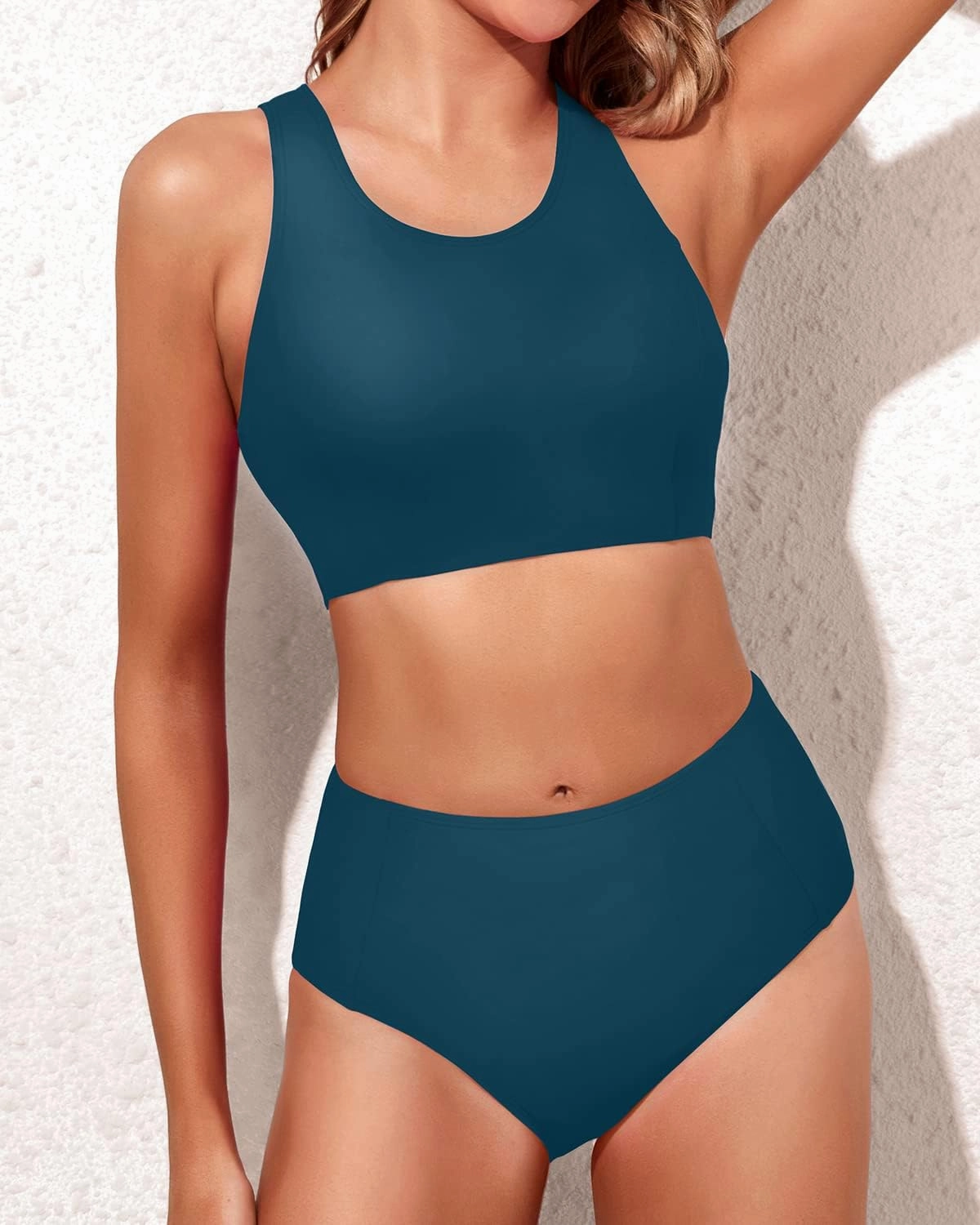 Tempt Me Women Two Piece High Waisted Bikini Set Sporty Swimsuits Bathing Suit with Bottom for Teen Girls