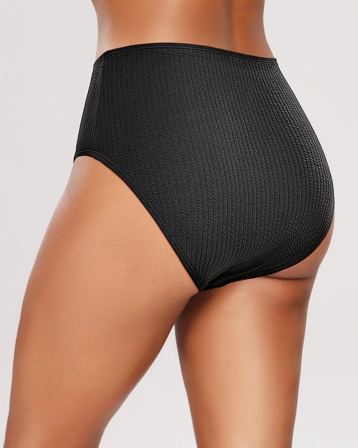Tempt Me Womens High Cut High Waisted Bikini Bottoms Tummy Control Bathing Suit Bottoms Swim Bottom Swimsuit Bottom