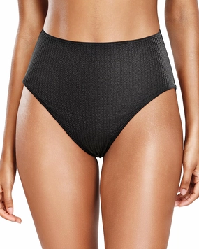 Tempt Me Womens High Cut High Waisted Bikini Bottoms Tummy Control Bathing Suit Bottoms Swim Bottom Swimsuit Bottom