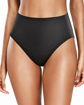 Tempt Me Womens High Cut High Waisted Bikini Bottoms Tummy Control Bathing Suit Bottoms Swim Bottom Swimsuit Bottom