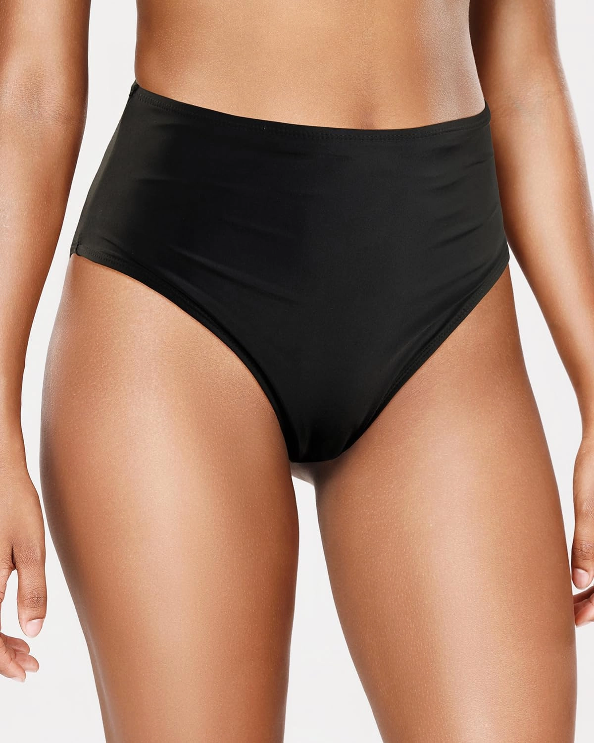 Tempt Me Womens High Cut High Waisted Bikini Bottoms Tummy Control Bathing Suit Bottoms Swim Bottom Swimsuit Bottom