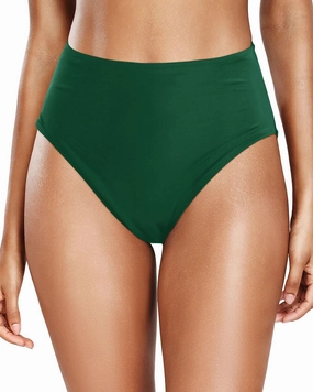 Tempt Me Womens High Cut High Waisted Bikini Bottoms Tummy Control Bathing Suit Bottoms Swim Bottom Swimsuit Bottom