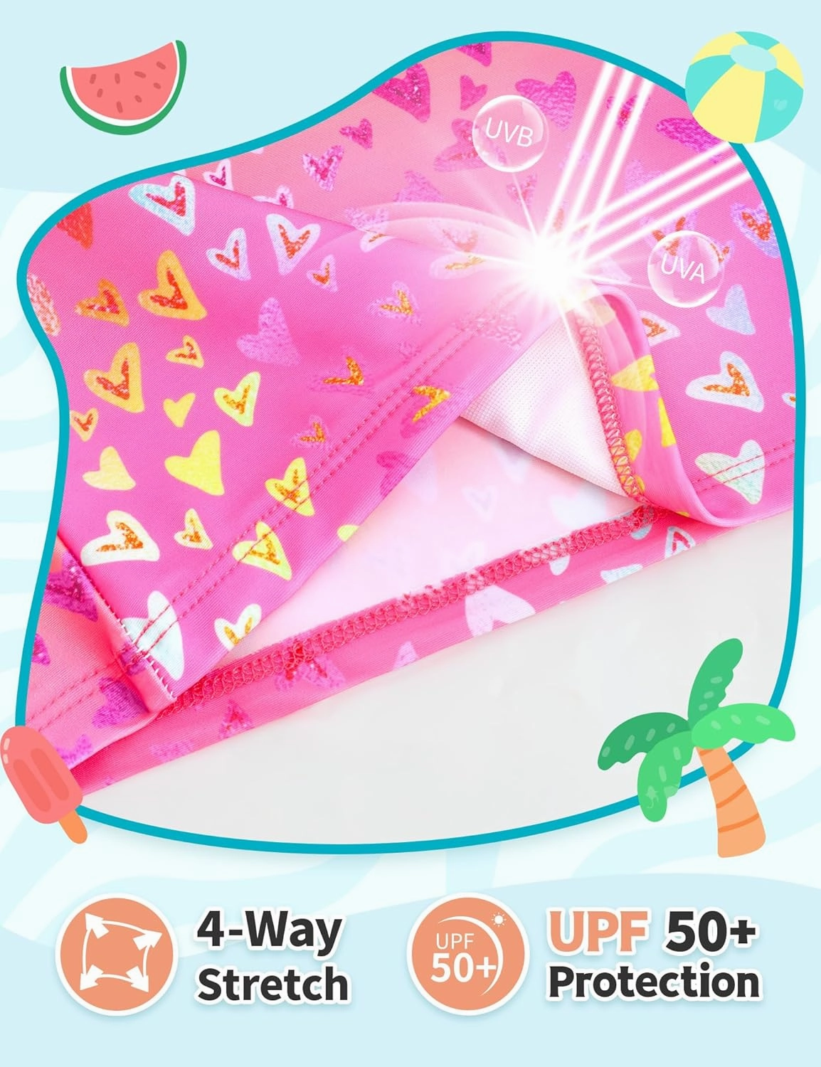 TENVDA Girls Swimsuit Two Piece Boyshort Tankini Bathing Suits Summer Beach Kids Swimwear Size 4-14 Years