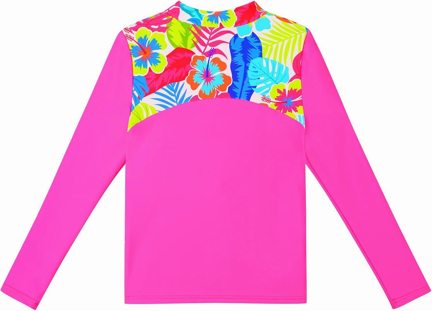 TFJH E 2PCS Girls Long Sleeve Swimsuit UV 50  Rashguard Tankini Set Kids Swimwear Zipper 3-12Y