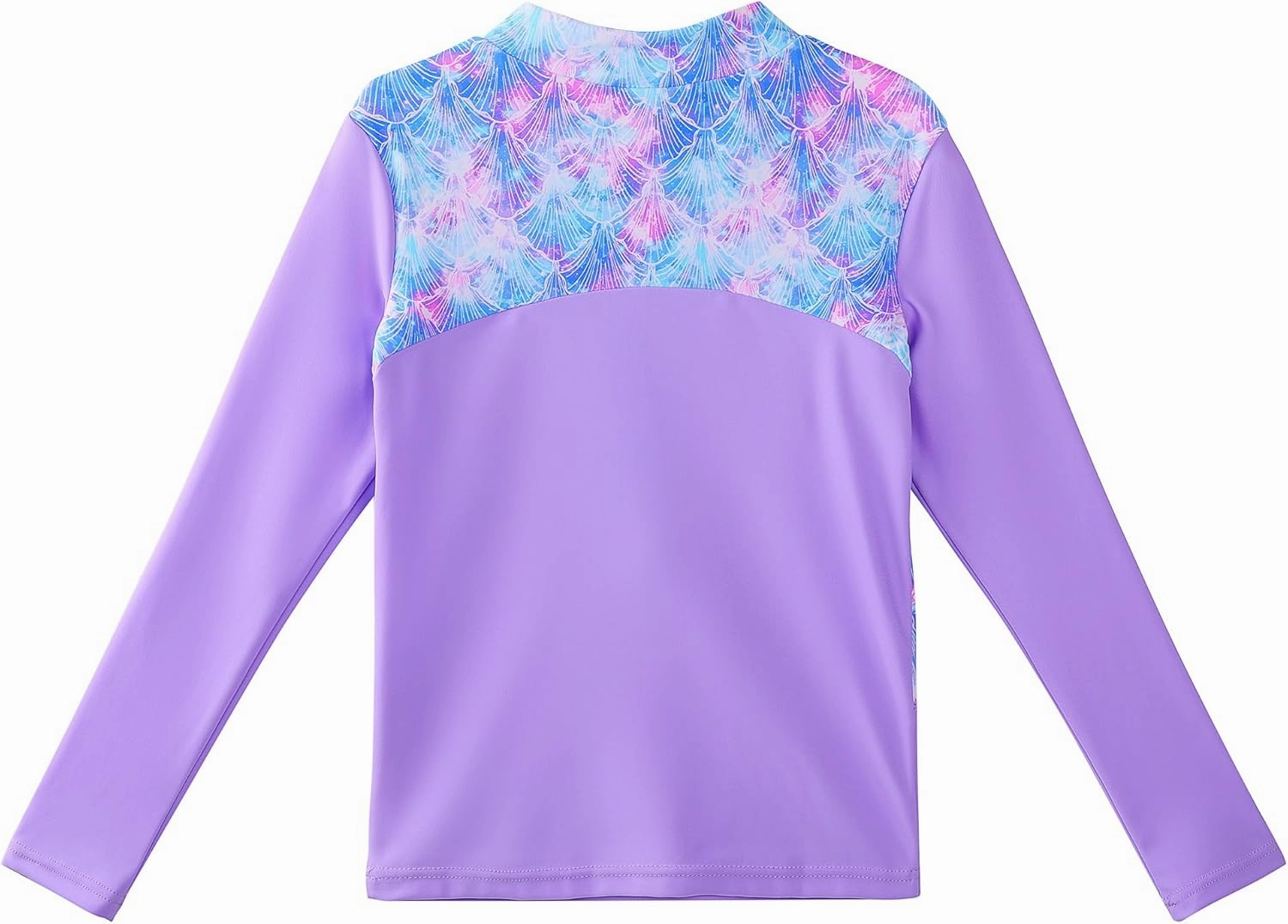 TFJH E 2PCS Girls Long Sleeve Swimsuit UV 50  Rashguard Tankini Set Kids Swimwear Zipper 3-12Y